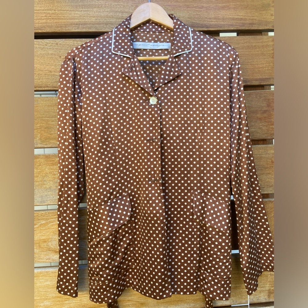 Raquel Allegra Relaxed Silk + Cotton Blazer Size 2 NWT